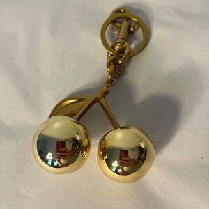 Gold Cherry Bag Charm - Fashion